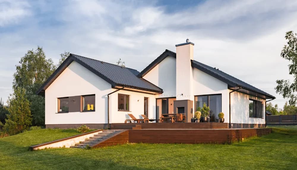 maison vue de l'extérieur