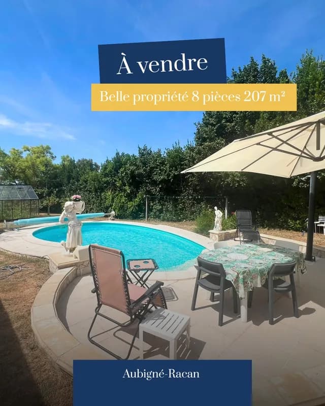 Propriété avec piscine présentée par Demetis à Aubigné-Racan